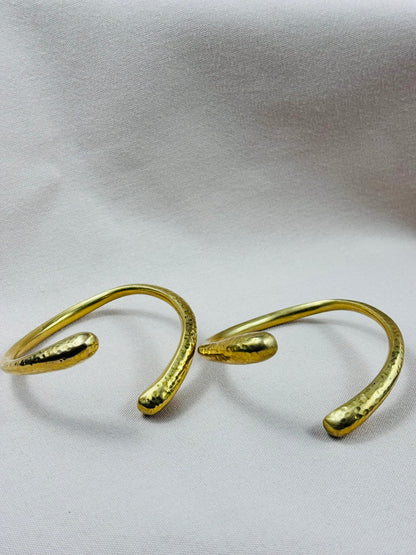 Inifinity Hammered Brass Bracelet