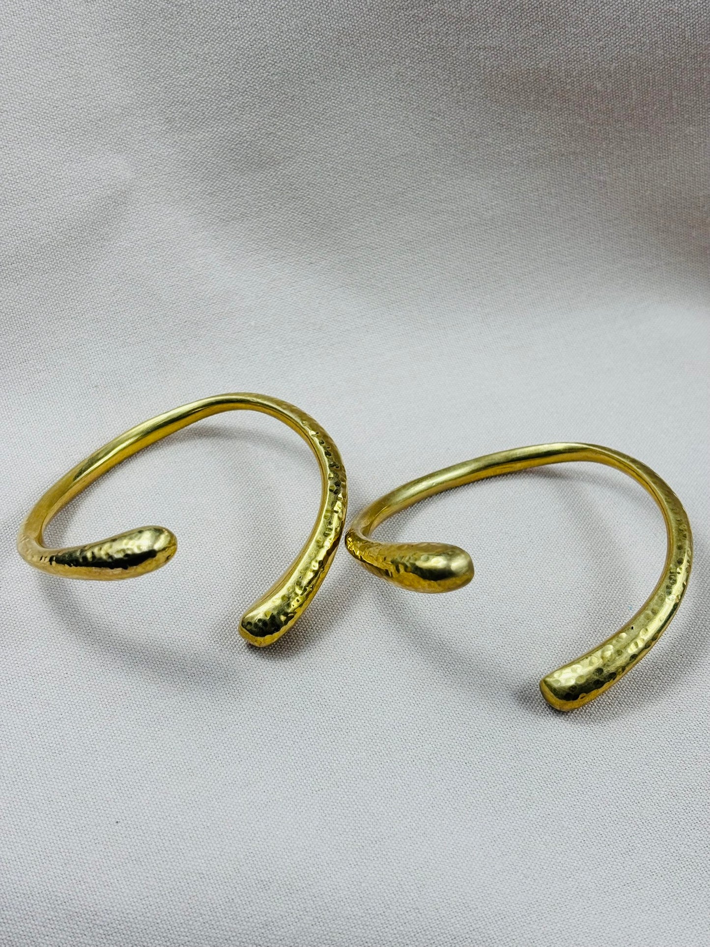 Inifinity Hammered Brass Bracelet