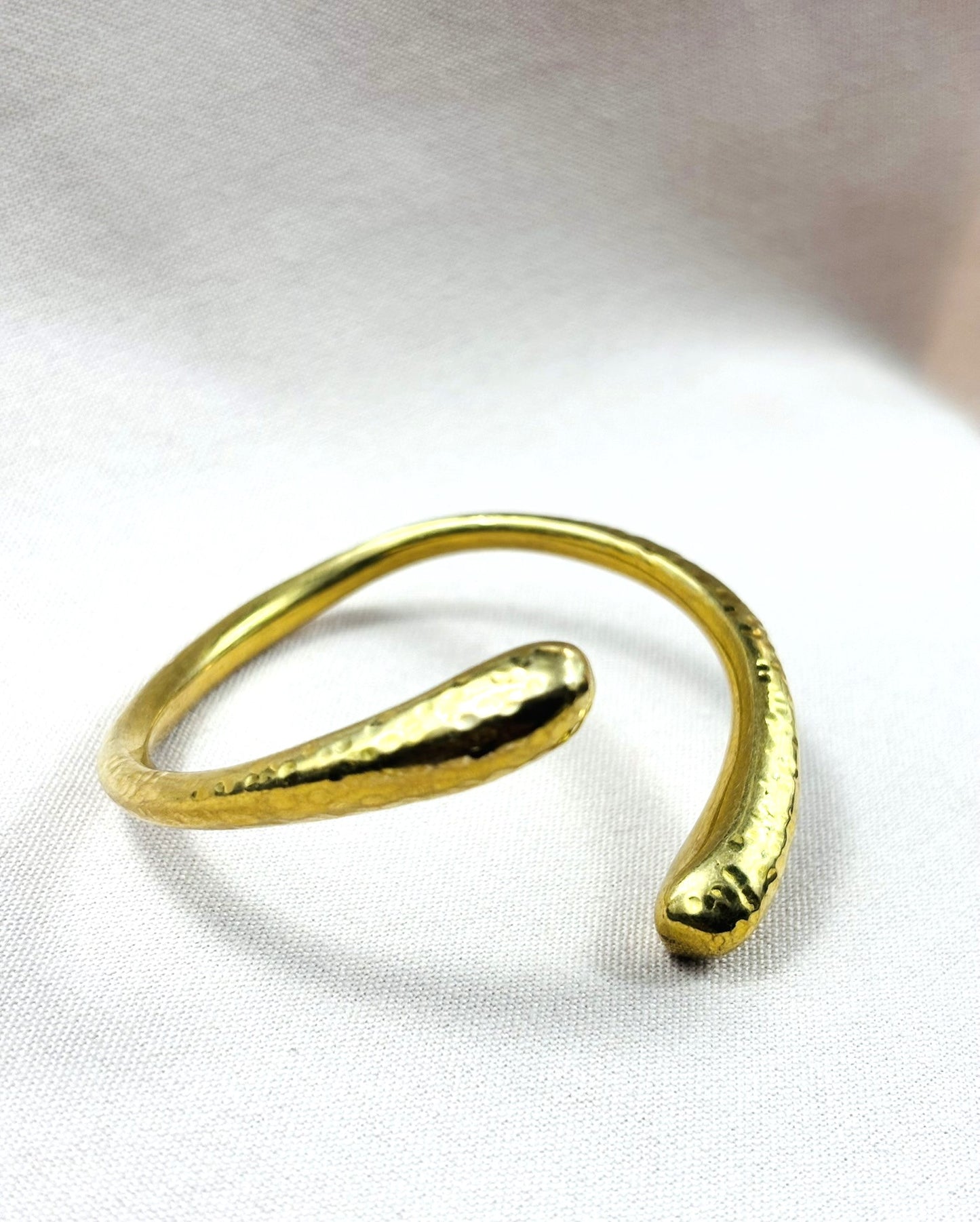 Inifinity Hammered Brass Bracelet