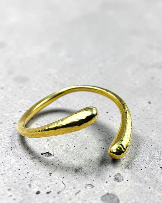 Inifinity Hammered Brass Bracelet