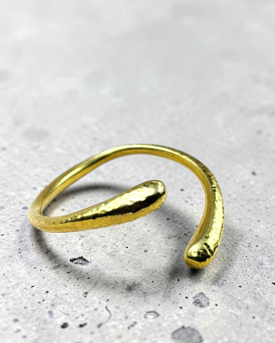 Inifinity Hammered Brass Bracelet
