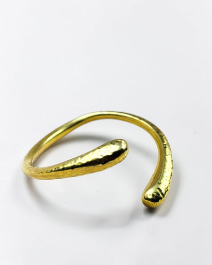 Inifinity Hammered Brass Bracelet