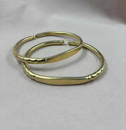 Flat-top Brass Bracelet