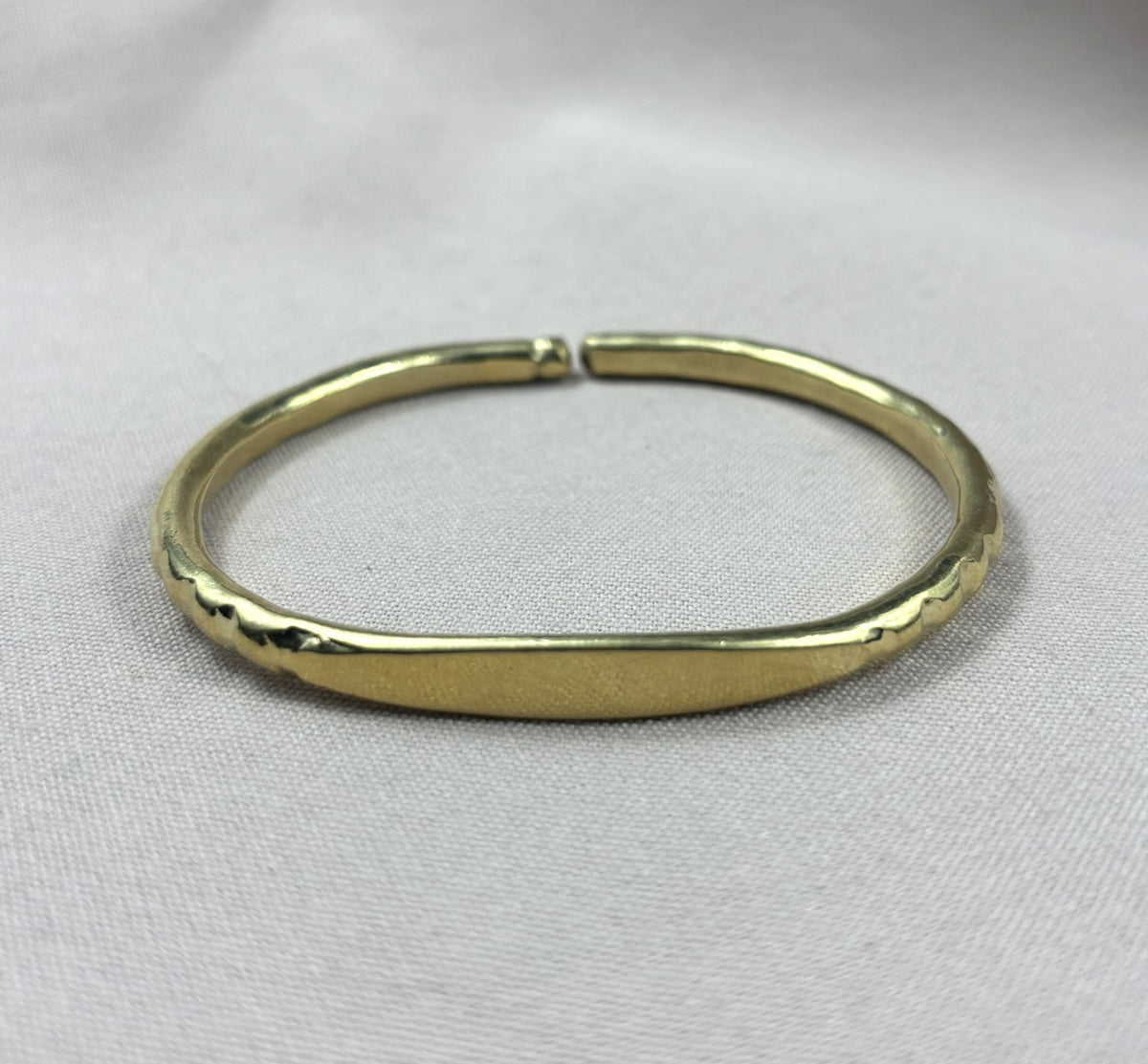Flat-top Brass Bracelet