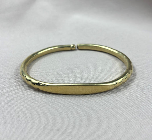 Flat-top Brass Bracelet