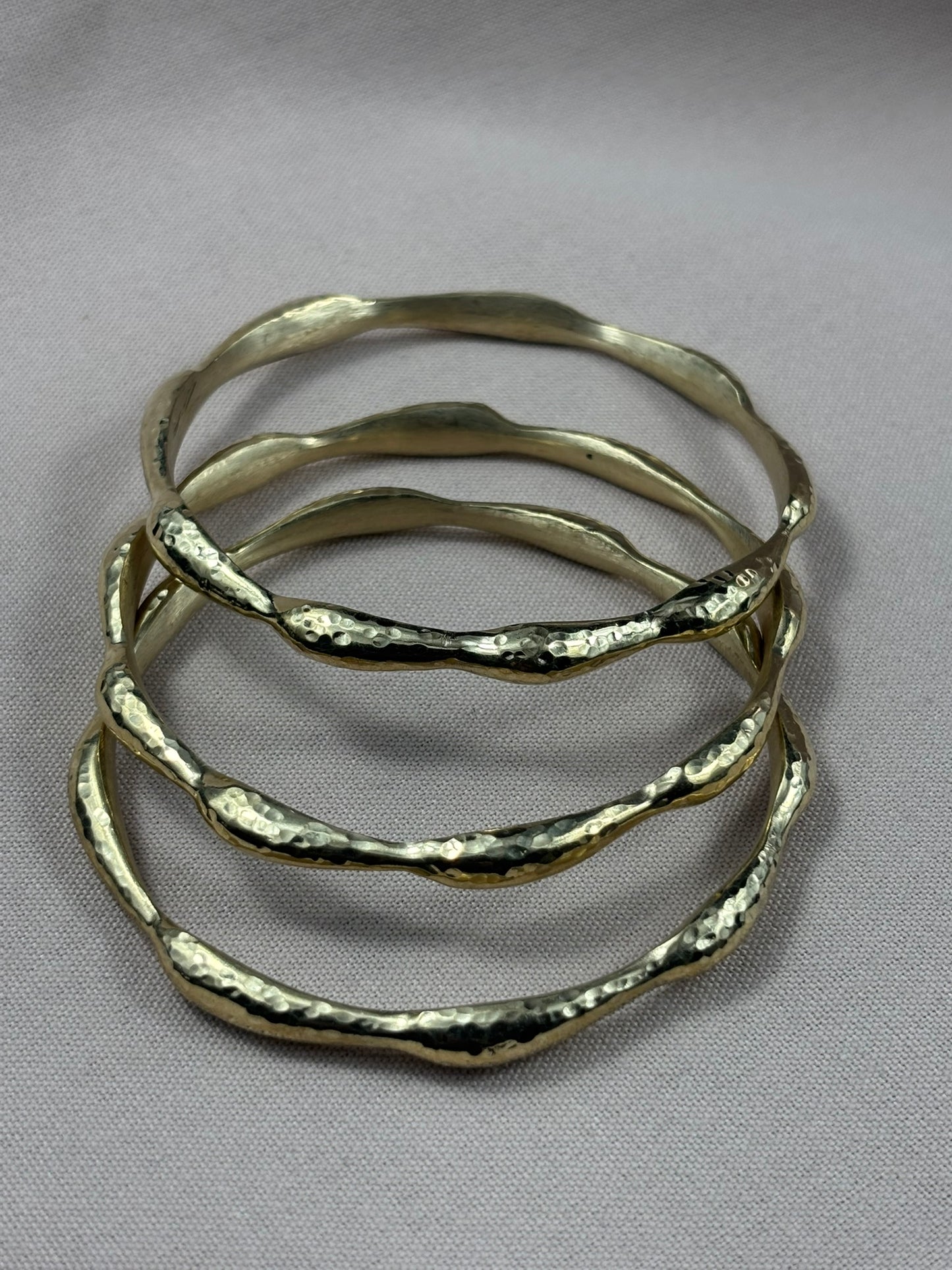 Heritage Hammered Unisex Brass Bracelet