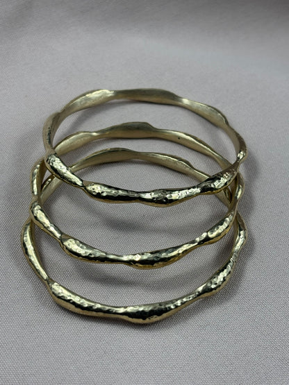 Heritage Hammered Unisex Brass Bracelet