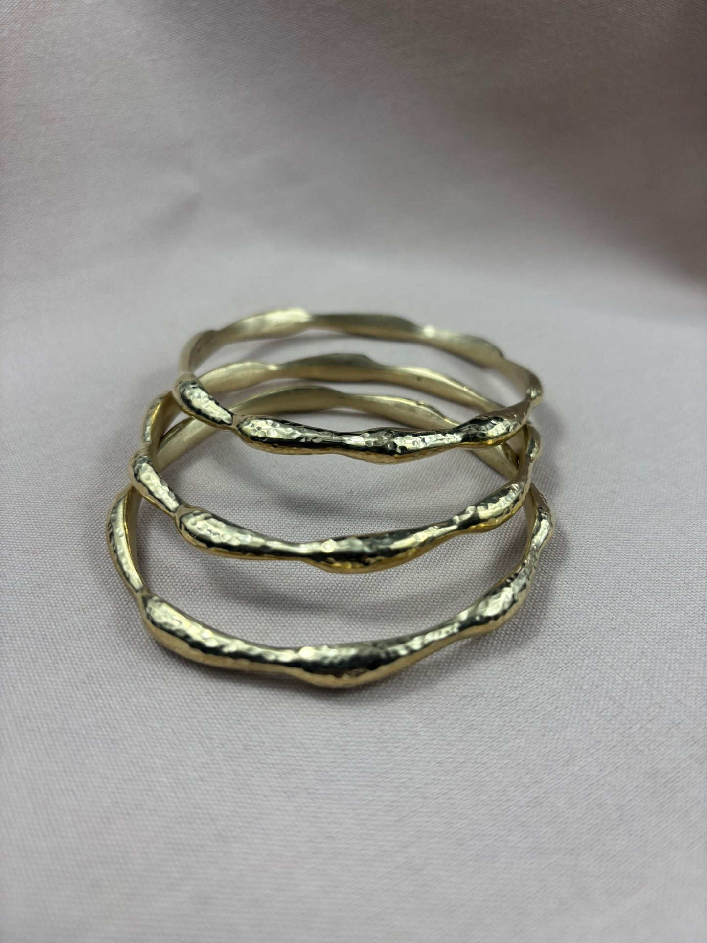 Heritage Hammered Unisex Brass Bracelet