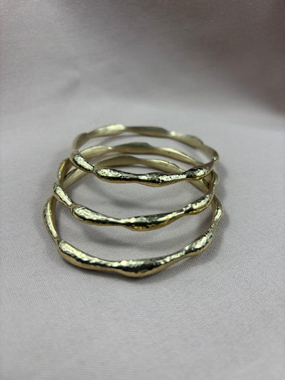 Heritage Hammered Unisex Brass Bracelet