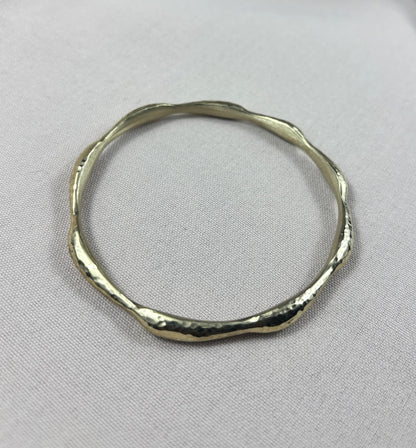 Heritage Hammered Unisex Brass Bracelet