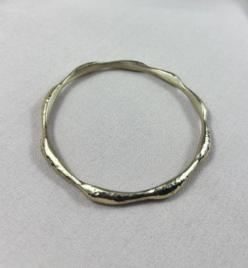 Heritage Hammered Unisex Brass Bracelet