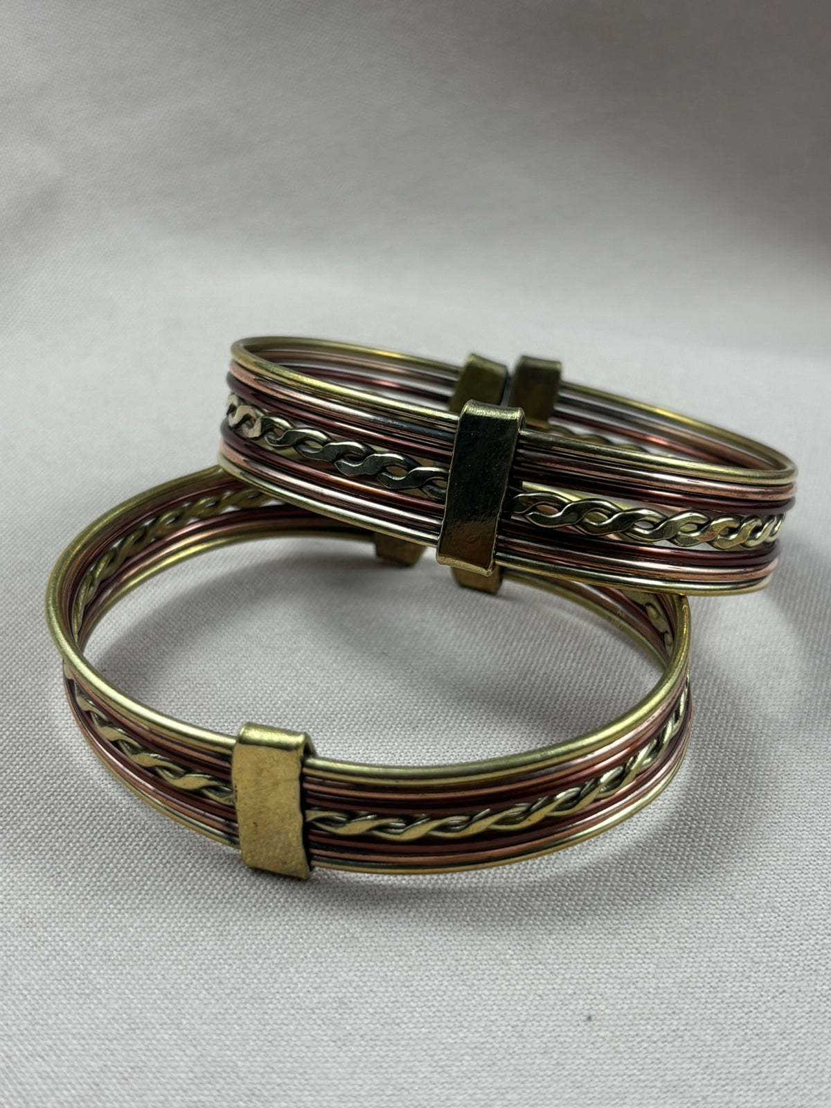 Thick Copper & Brass Adjustable Unisex Bracelet