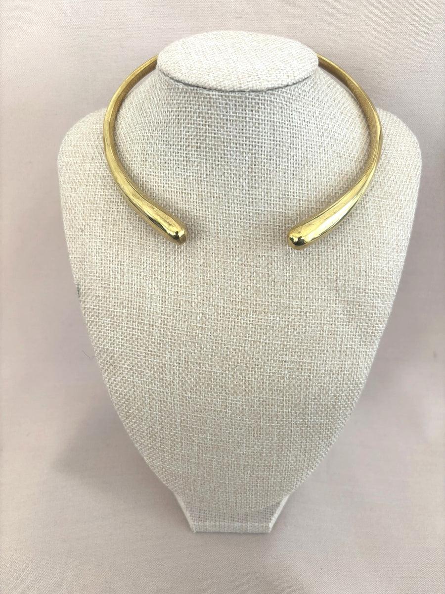 Classic Smooth Gold Choker Necklace