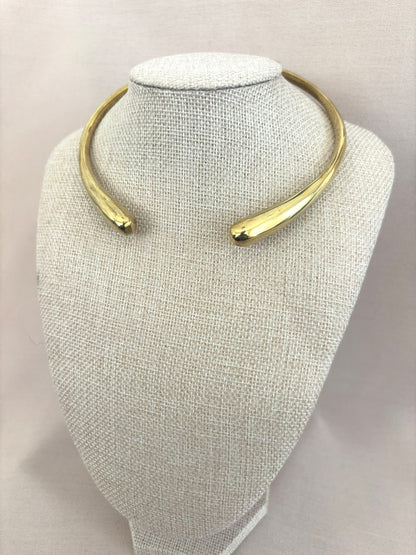 Classic Smooth Gold Choker Necklace
