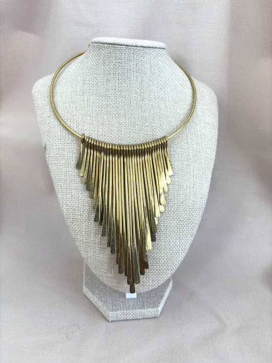 Nguvu Brass Statement Necklace