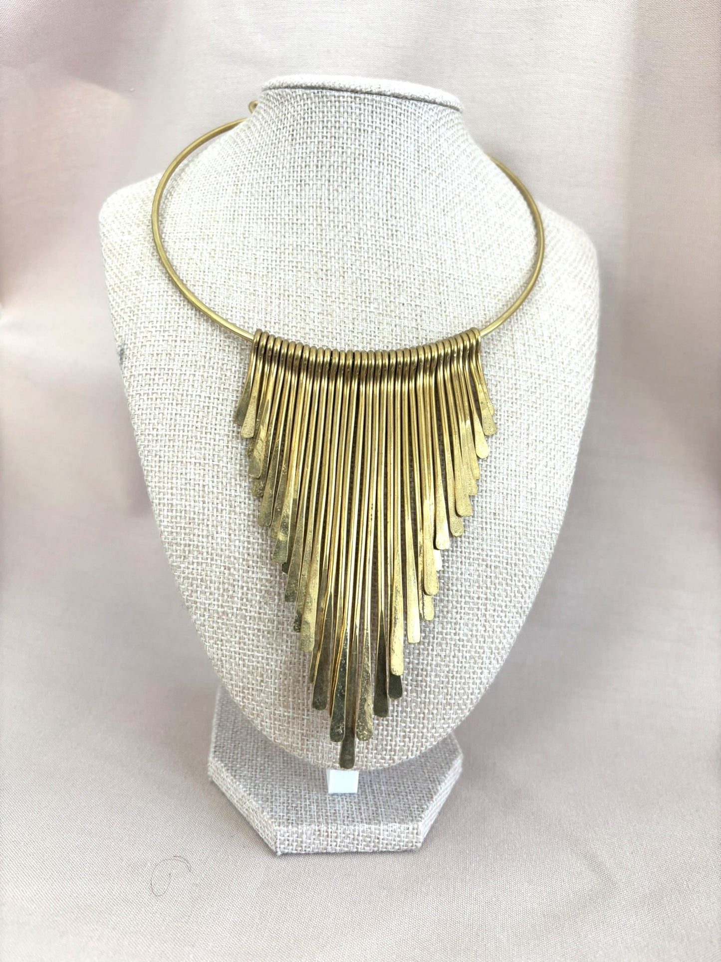 Nguvu Brass Statement Necklace