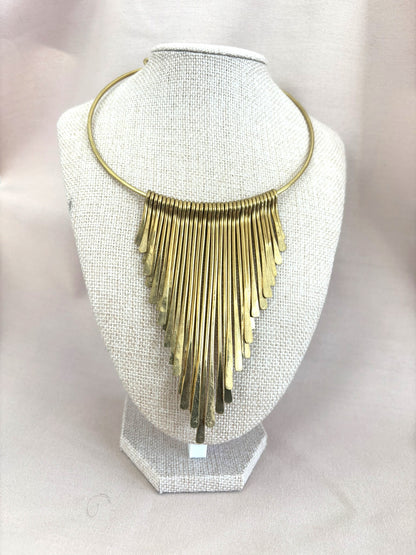 Nguvu Brass Statement Necklace