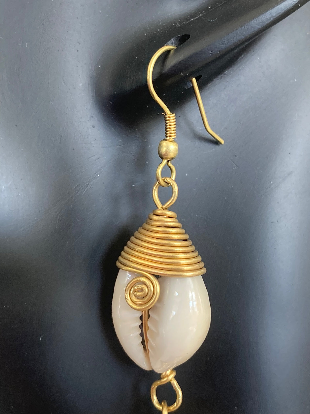 Serene Spiral Zebra Earrings