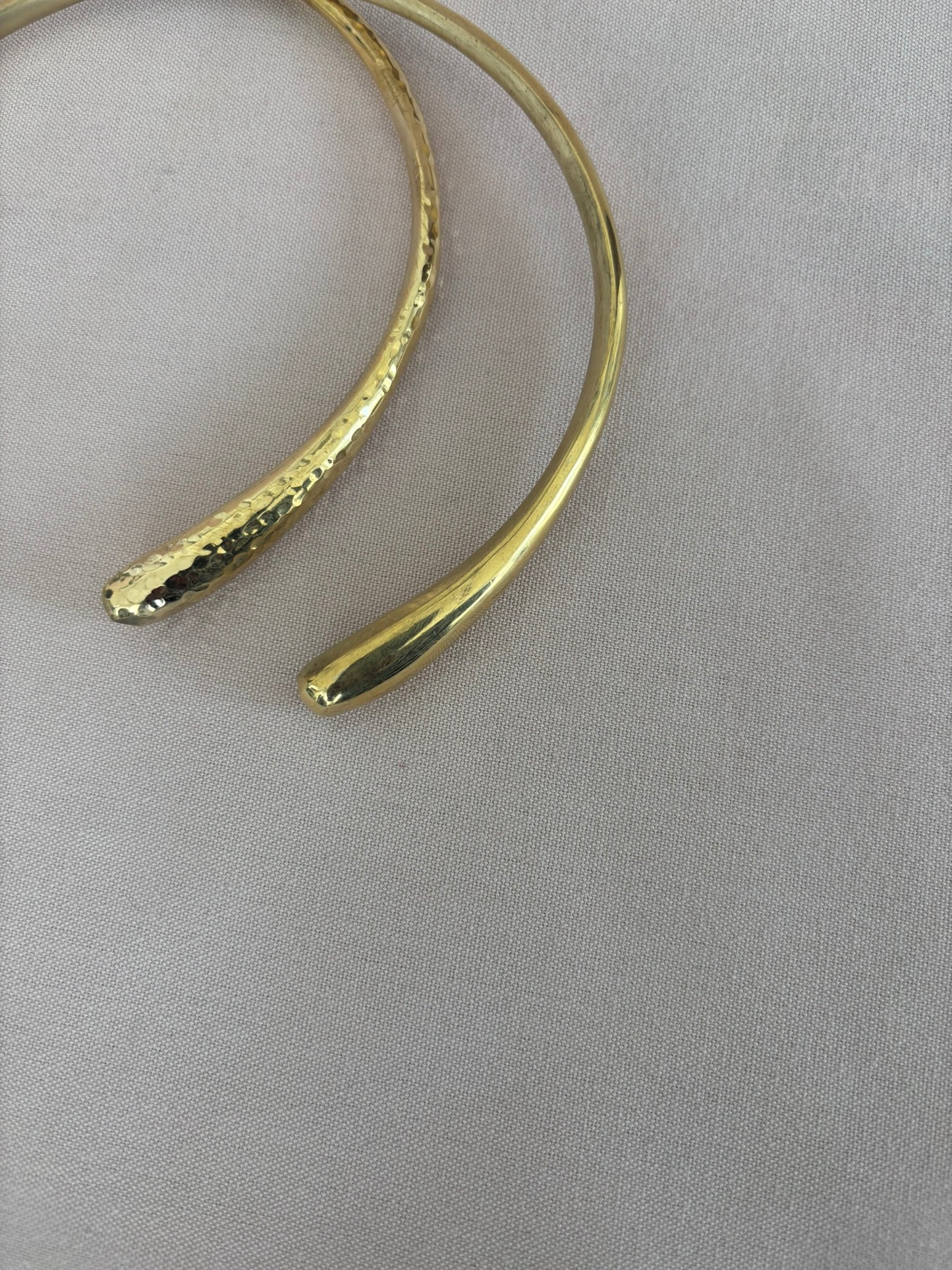 Classic Hammered Gold Choker Necklace