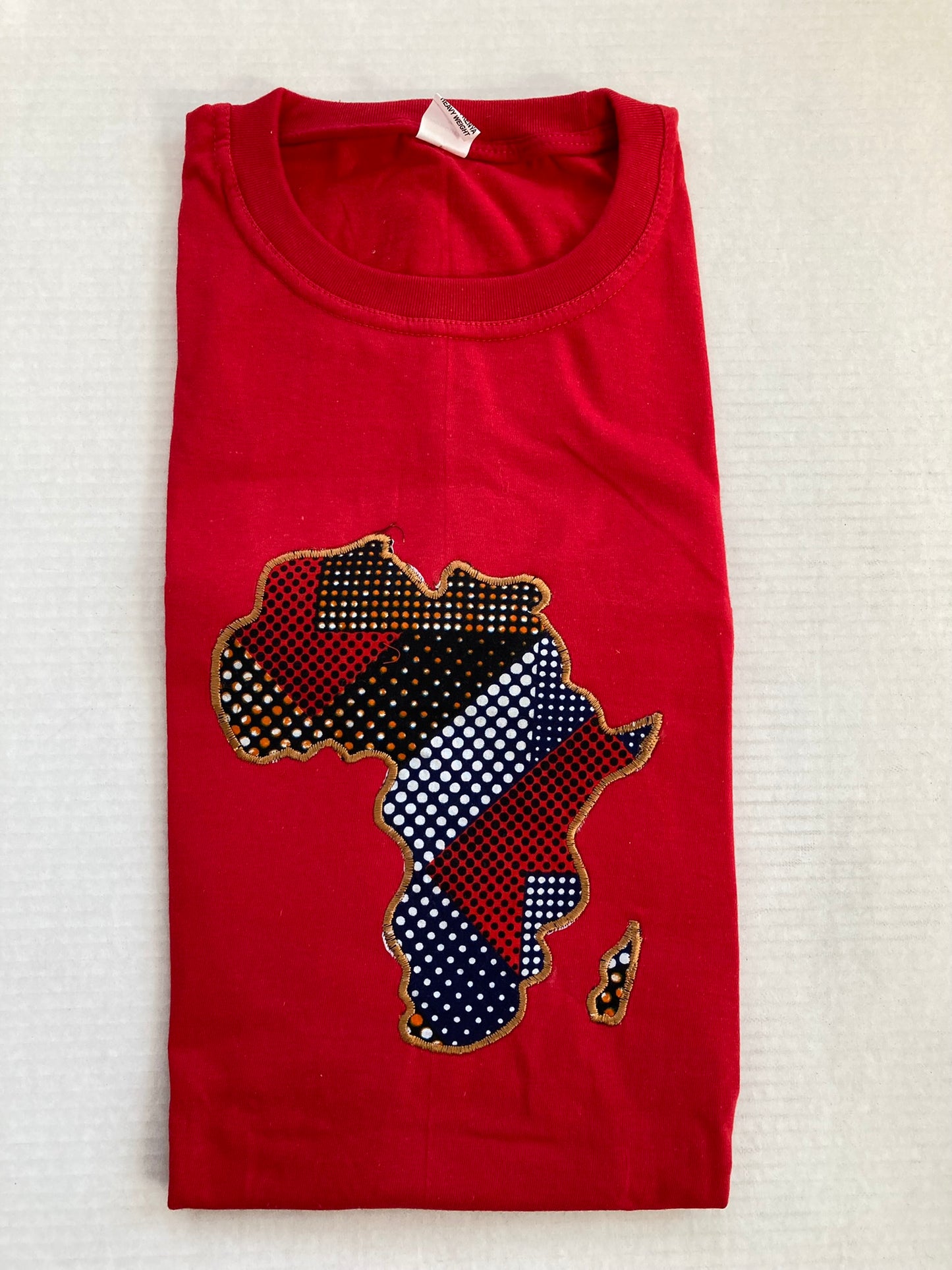 Red Unisex African Print T-shirt