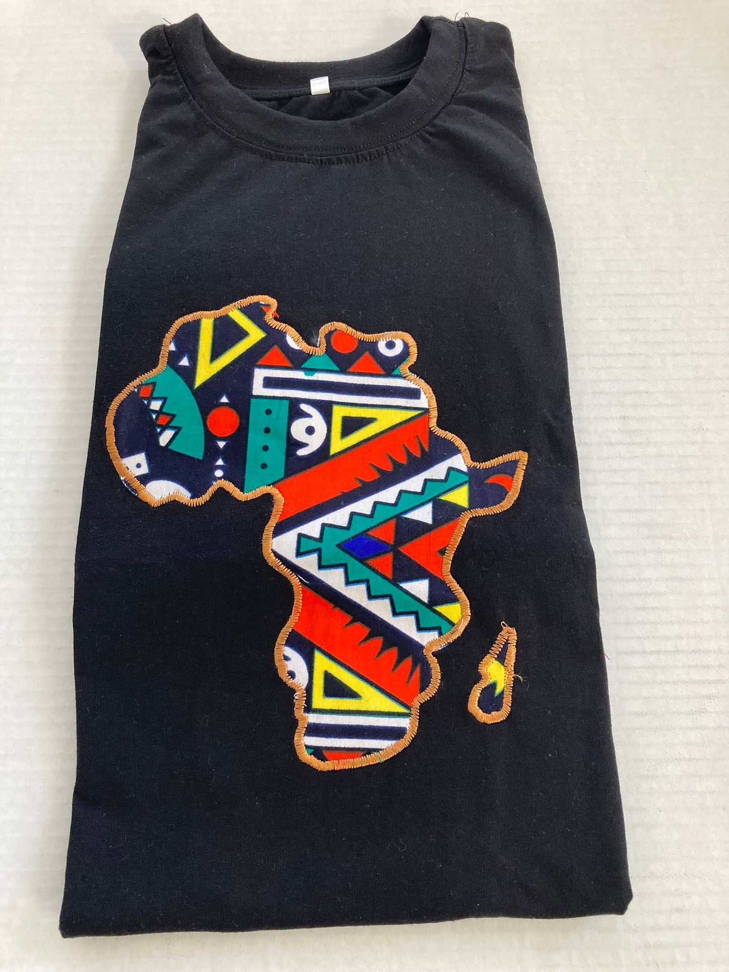 Black Unisex African Print T-shirt