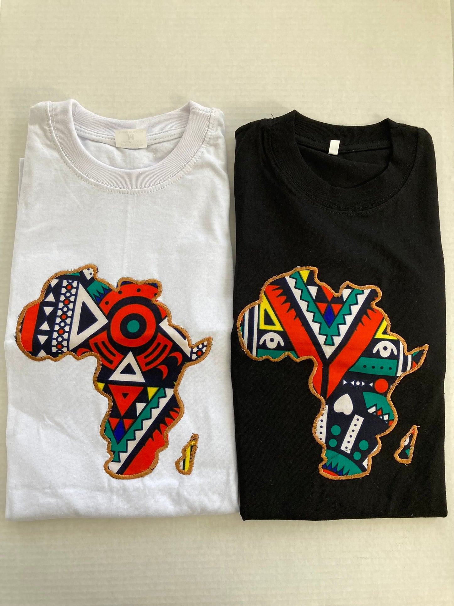 White Unisex African Print T-shirt