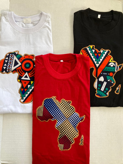 Red Unisex African Print T-shirt