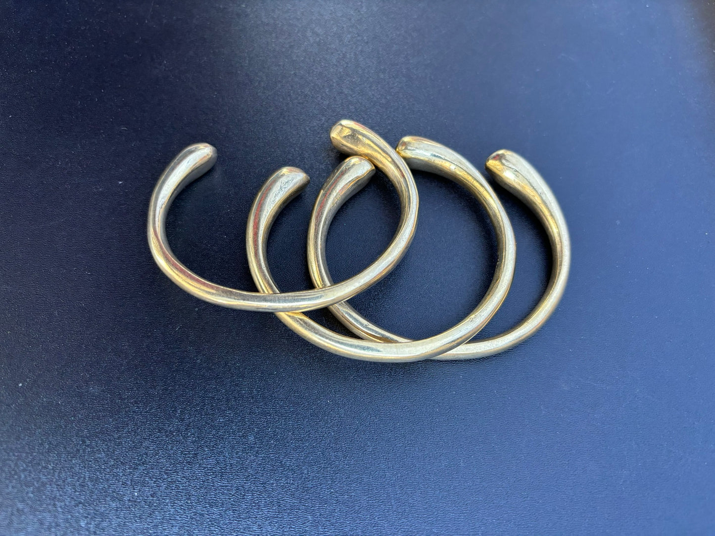 Open Curve Brass Bracelet