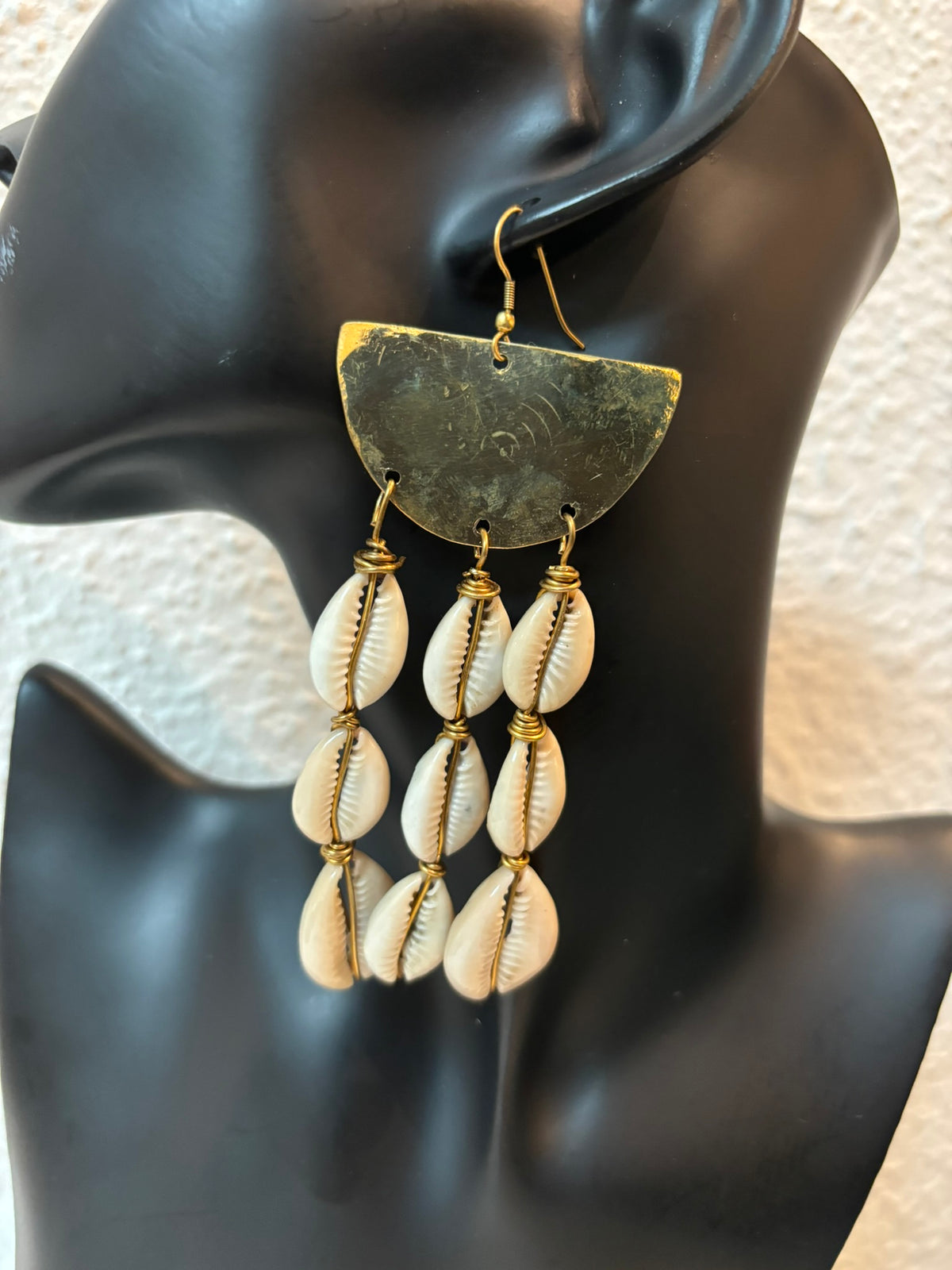 Golden Tide Cowrie Shell Earrings