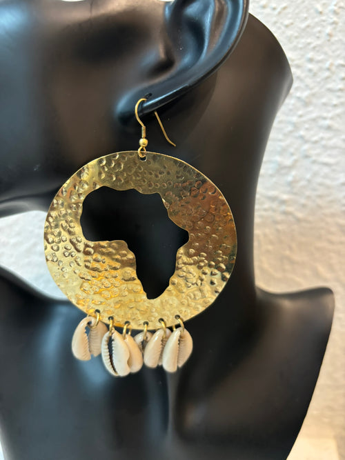 Africa Calling Brass Earrings
