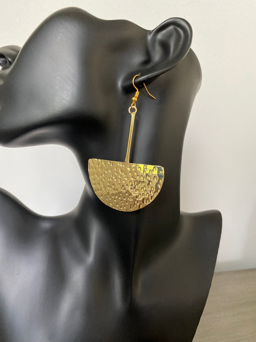 Gold Brass Earrings
