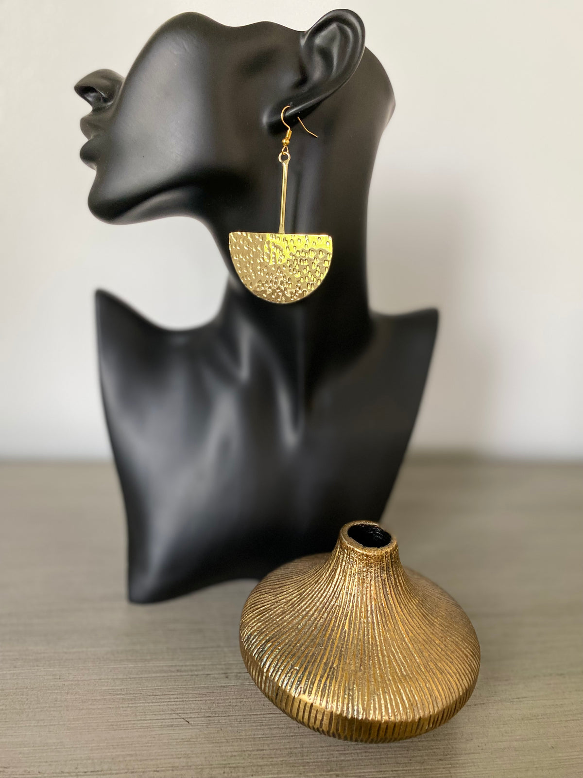 Gold Brass Earrings