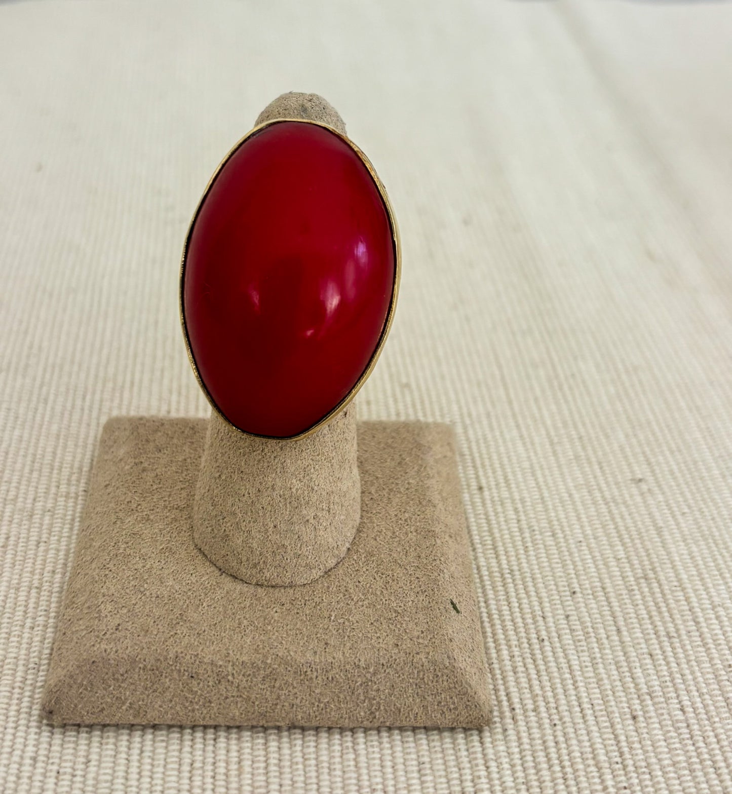 Halo Statement Ring- Red