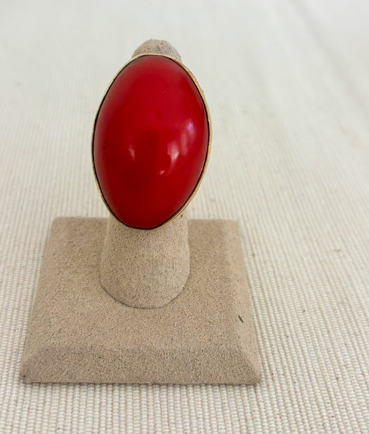 Halo Statement Ring- Red