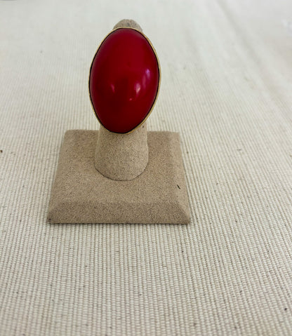 Halo Statement Ring- Red