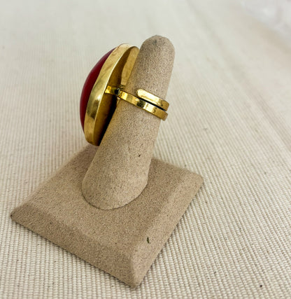 Halo Statement Ring- Red