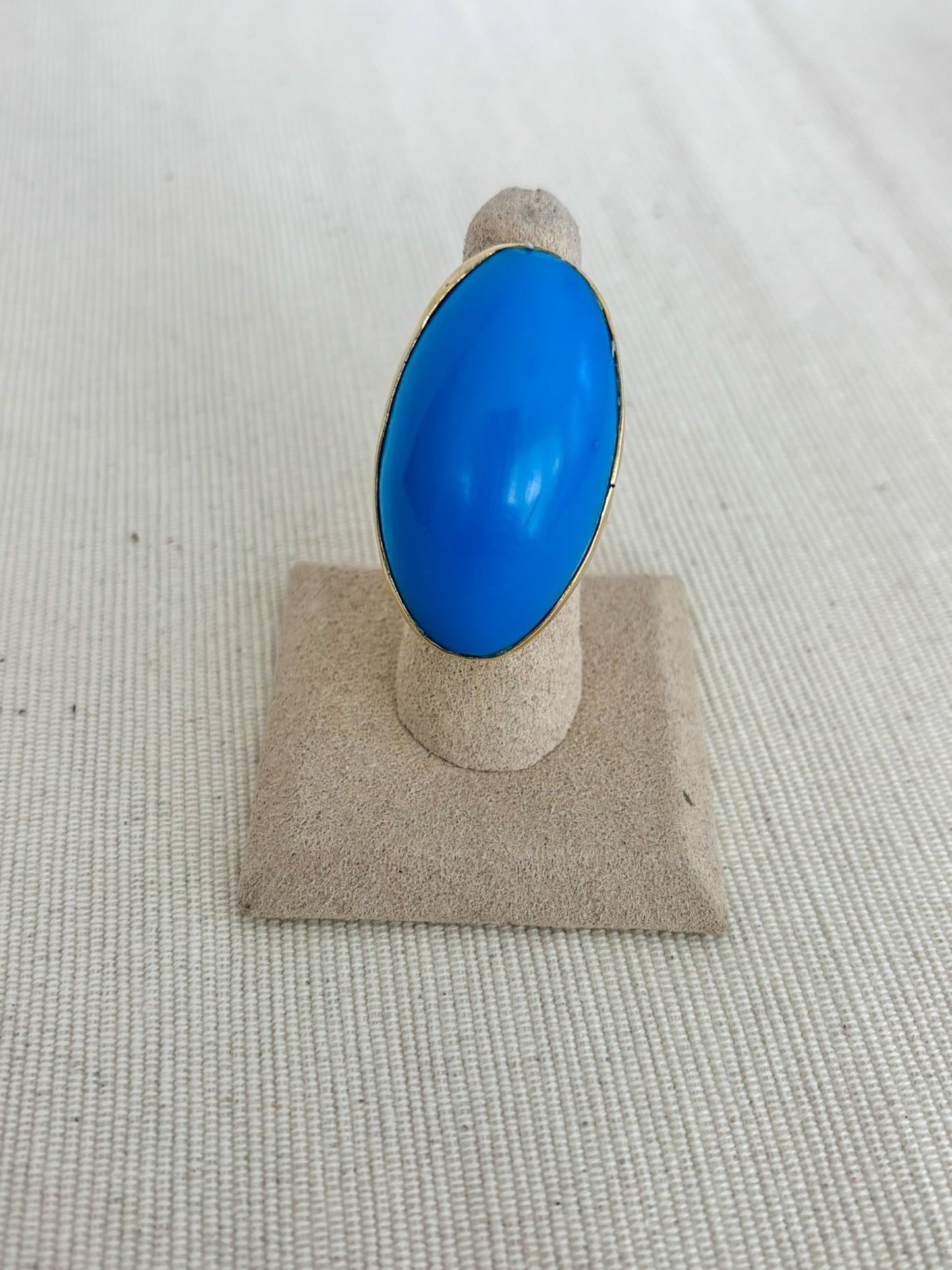 Halo Statement Ring- Blue