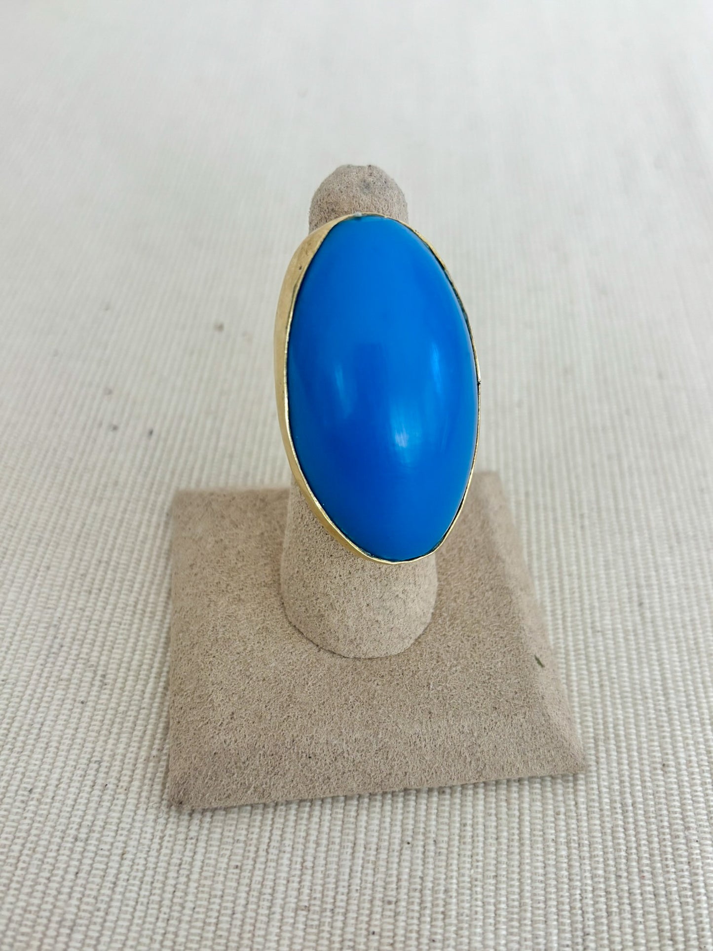 Halo Statement Ring- Blue