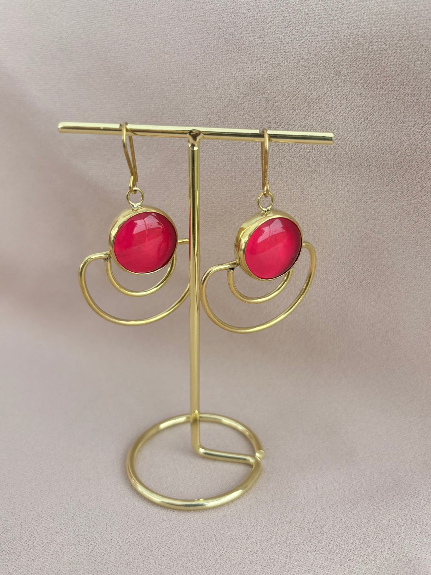 Vivienne Pink Statement Earrings