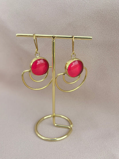 Vivienne Pink Statement Earrings