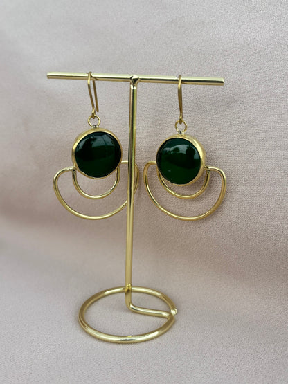 Vivienne Green Statement Earrings