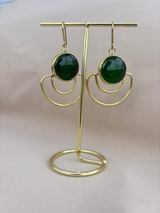Vivienne Green Statement Earrings