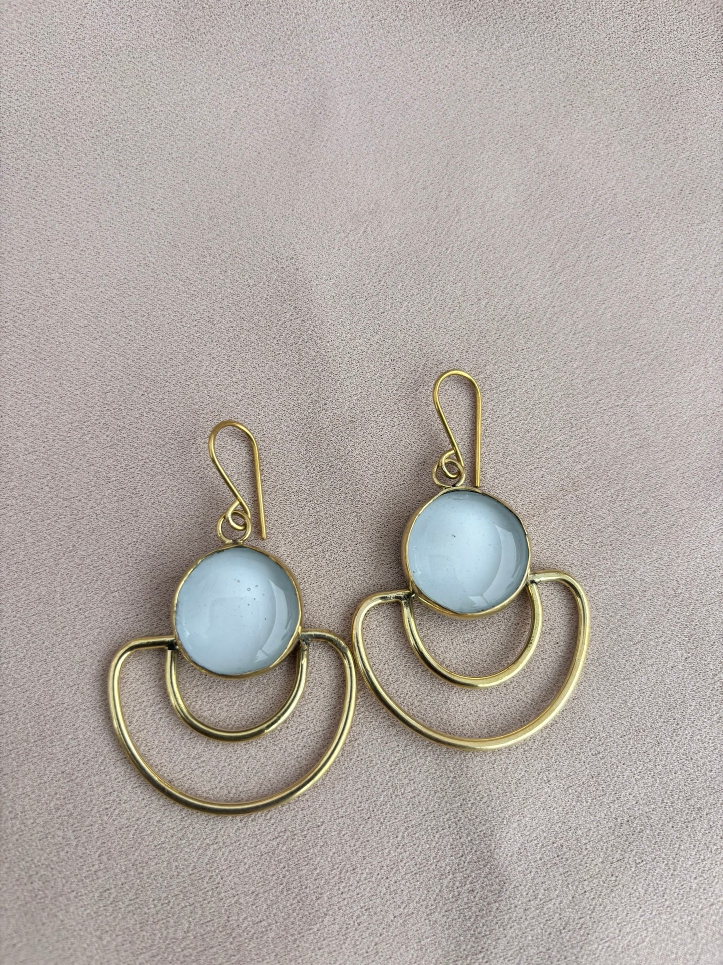 Vivienne White Statement Earrings