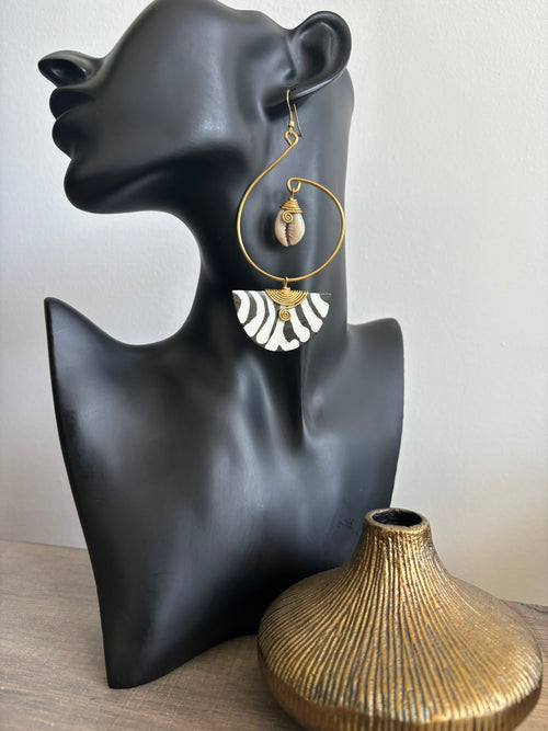 Whispers of the Sea Zebra Earrings