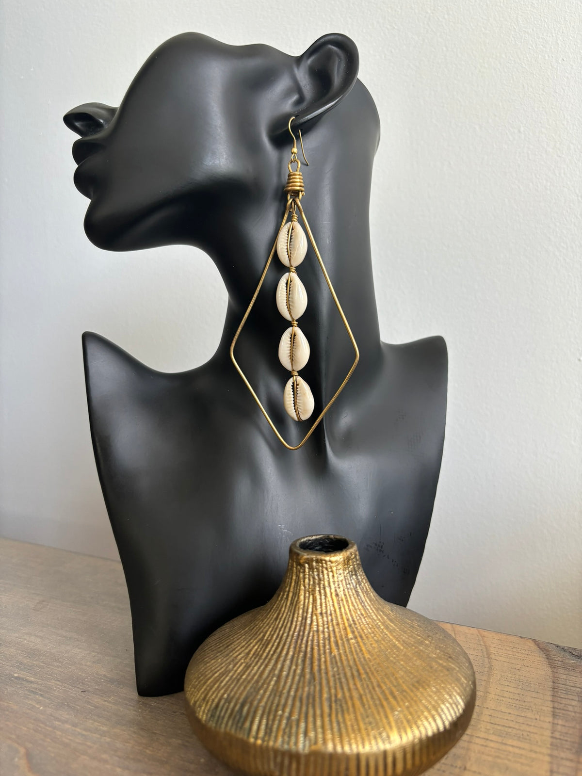 The Coastal Diamond Cowrie Shell Earrings