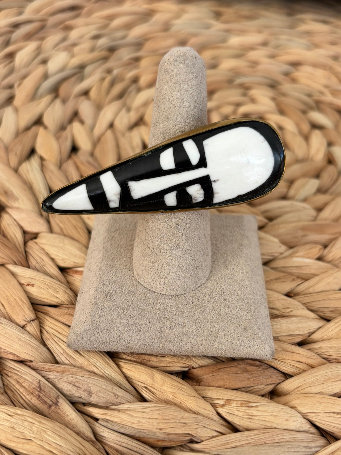 Bone Mask Statement Horizontal Ring