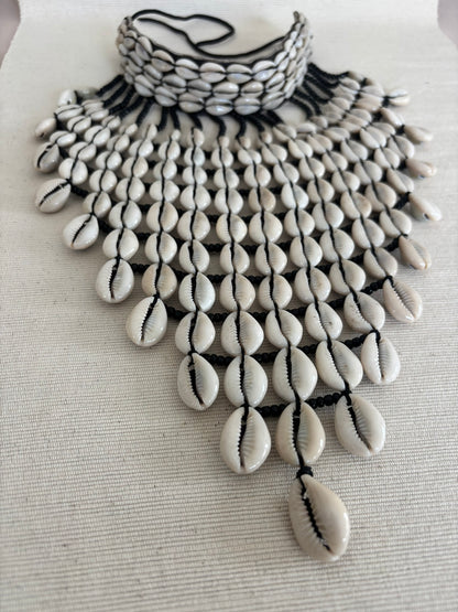 Ketanji Cowrie Shell Statement Collar Necklace