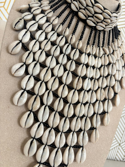 Ketanji Cowrie Shell Statement Collar Necklace