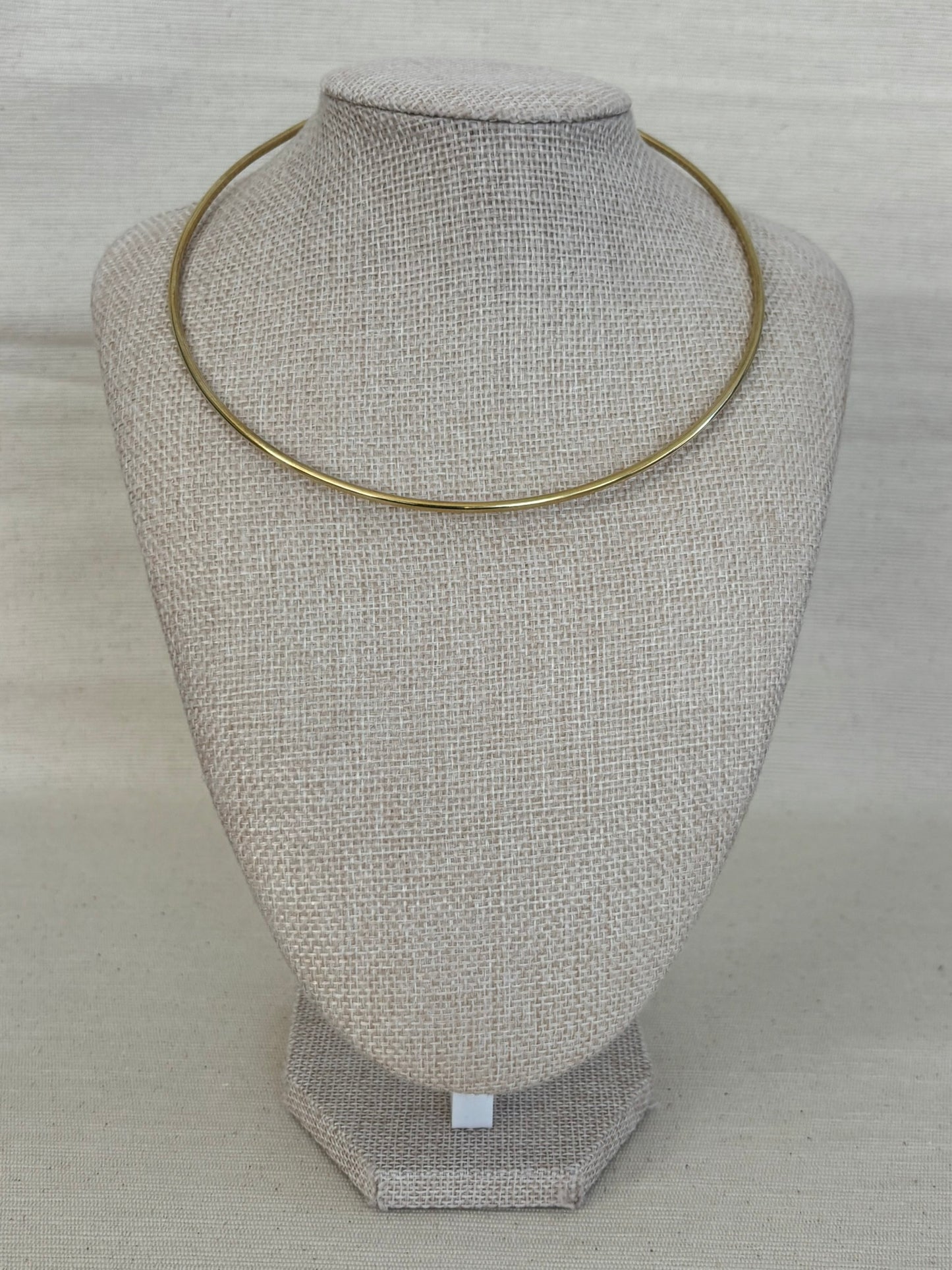 Classic Brass Torque Choker Necklace