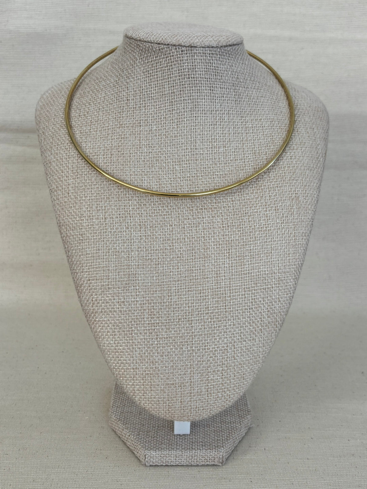 Classic Brass Torque Choker Necklace